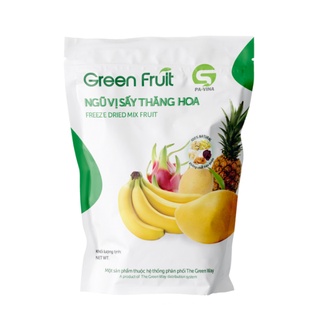 Hỗn hợp trái cây sấy thăng hoa green fruit - túi 3 date 30 thang 11