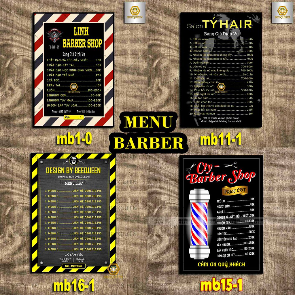 Top Trend 20 Mẫu Menu BarberShop Tha Hồ Lựa - Menu Quán Tóc - Salon Tóc - Thay Đổi Thông Tin Theo Yêu Cầu