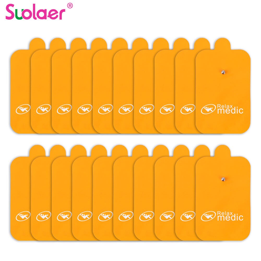 Set 20/10 miếng đệm điện cực Suolaer silicon gel cho máy mát xa Tens liệu pháp kỹ thuật số