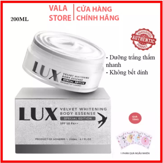 Kem Trắng Da Body Lux Từ Tinh Chất Yến Tươi Collagen Chính Hãng- Hôp 200Gr- Giá Dùng Thử