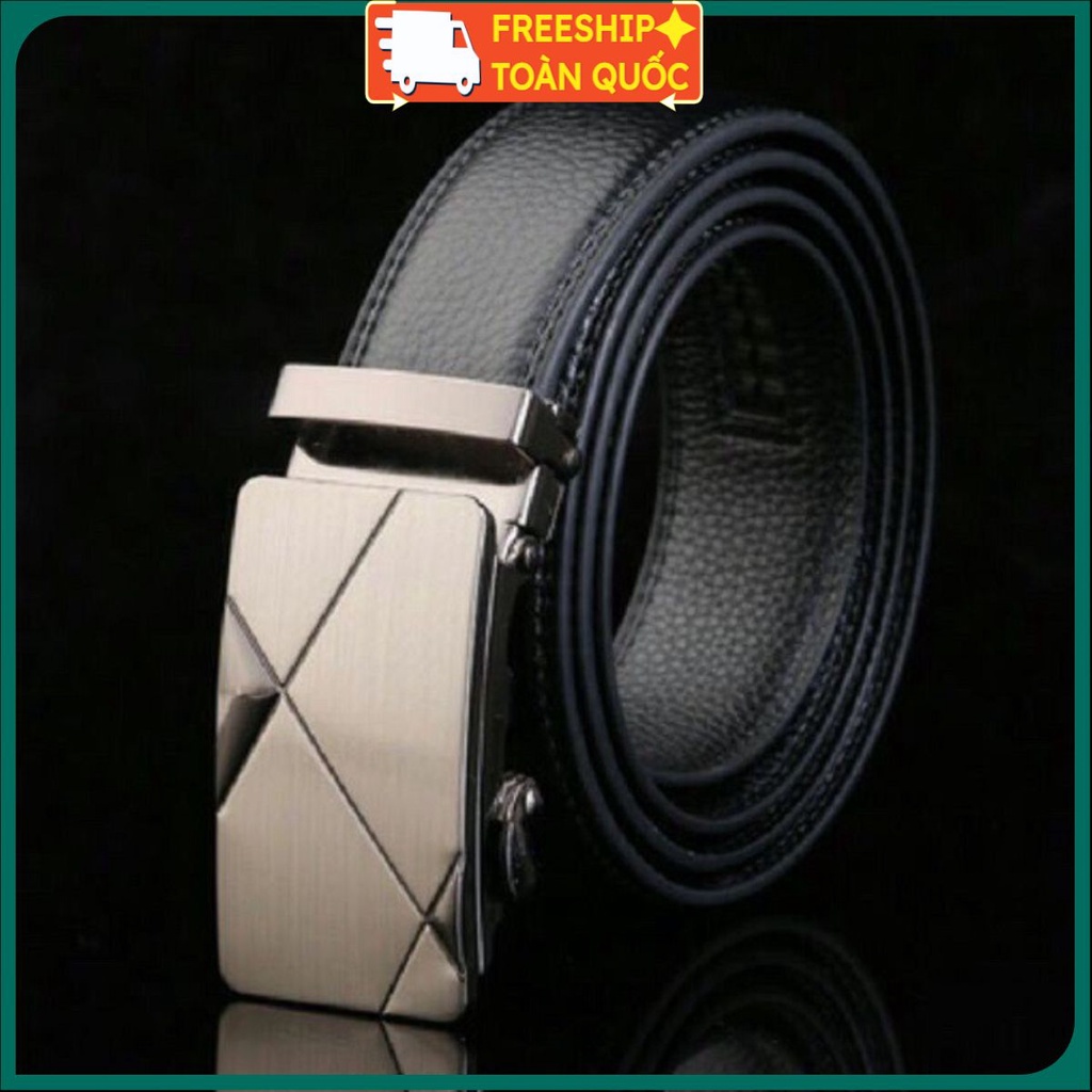 HÀNG HIỆU FREESHIP Thắt Lưng Da Nam Cao Cấp Khóa Cao Cấp Dây Nịt Da Bò 100% Chính Hãng Mặt Bạc Nam Tính Lịch Lãm GC-9K