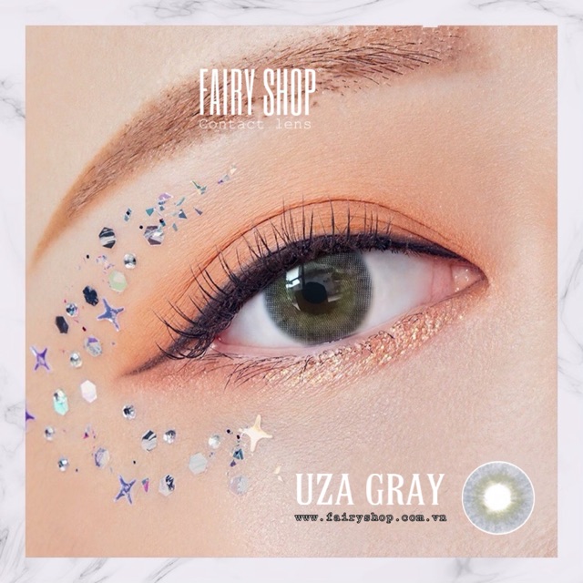 Kính Áp Tròng Cao Cấp UZA GRAY Lens 14.0mm - Kính Áp Tròng FAIRY SHOP CONTACT LENS