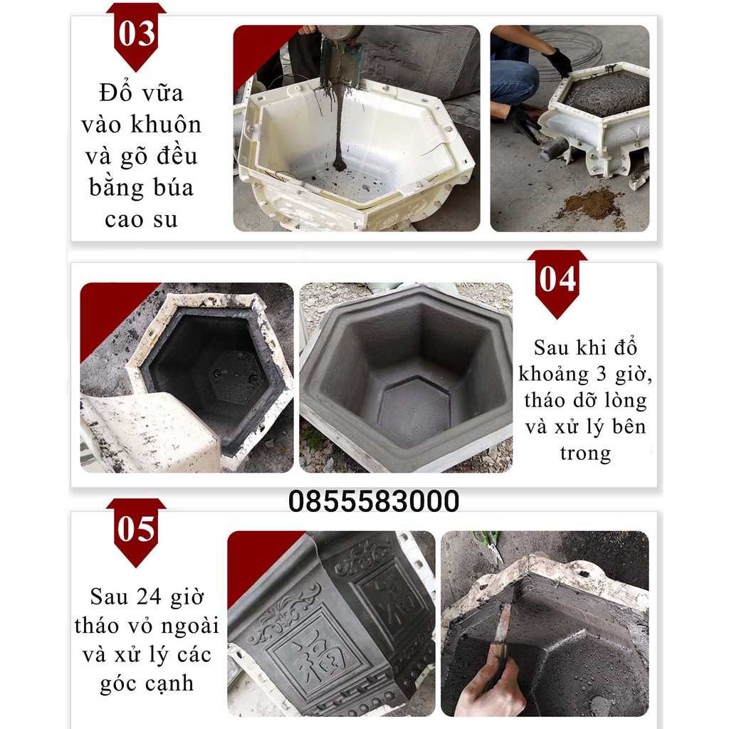 Khuôn đúc chậu tròn 40 (khuôn nhựa ABS có lòng trong)