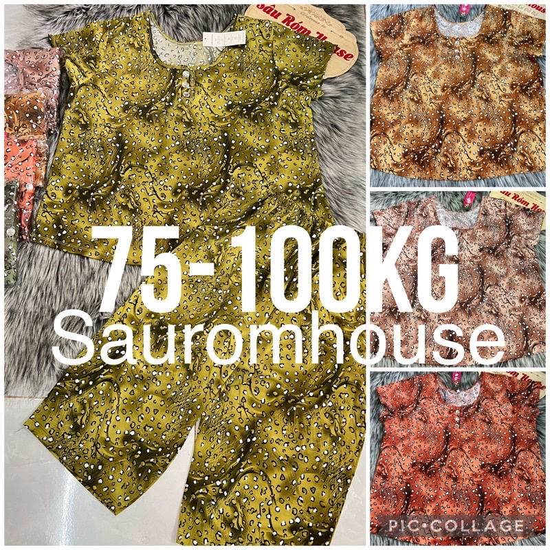 [BIGSIZE 75 - 100kg] Đồ Bộ trung niên quần lửng size 7, 8 thun aty loại 1 cho mẹ, bà (Đại)