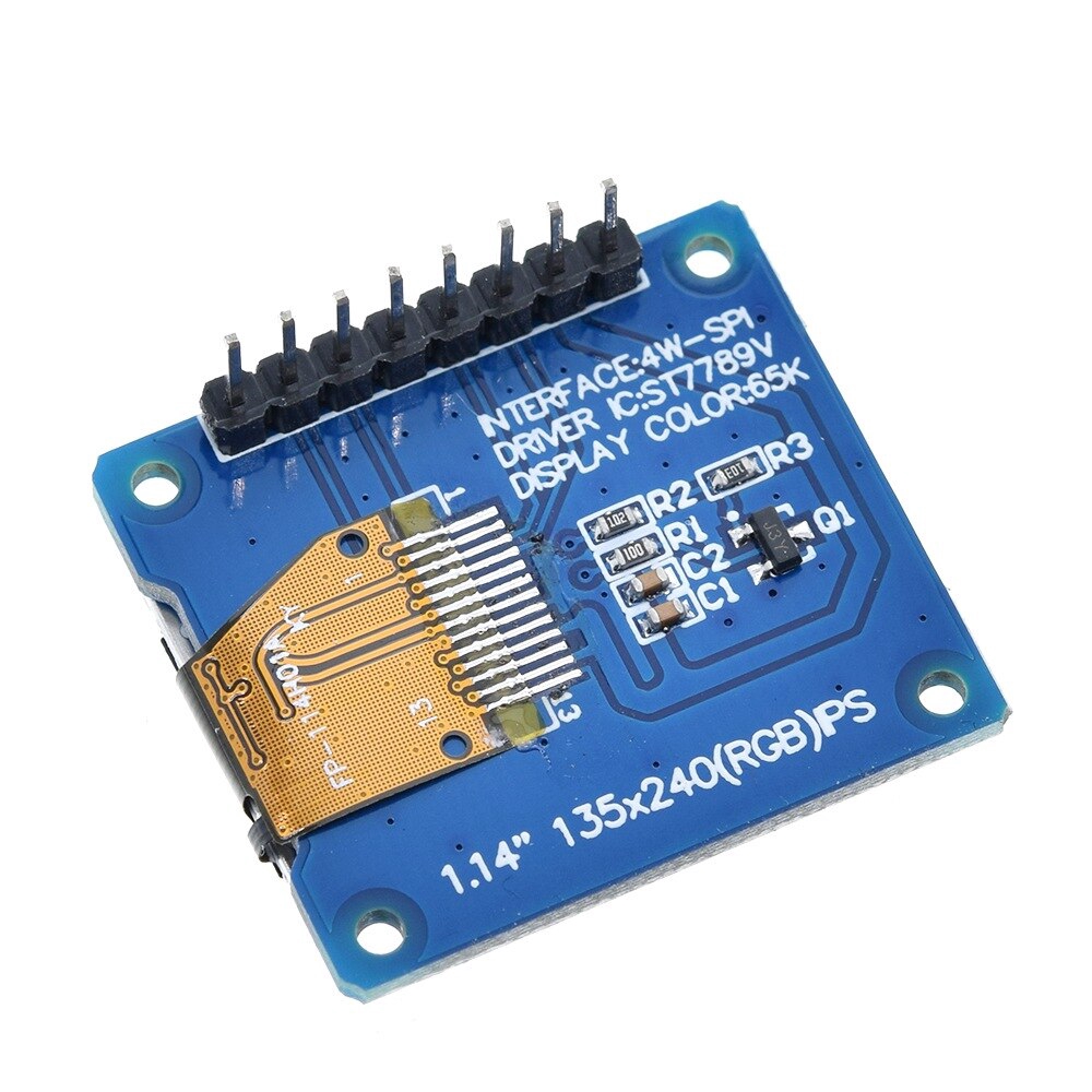 1 Bảng Mạch Màn Hình Ips 1.14 Inch 3.3v 8pin Spi Hd St7789 Drive Ic 135x240