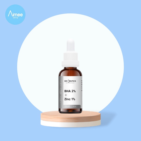 Serum BHA 2% + ZinC 1% DrCeutics Giảm Mụn Và Giảm Sưng Mụn 30ml [Aimee1992]