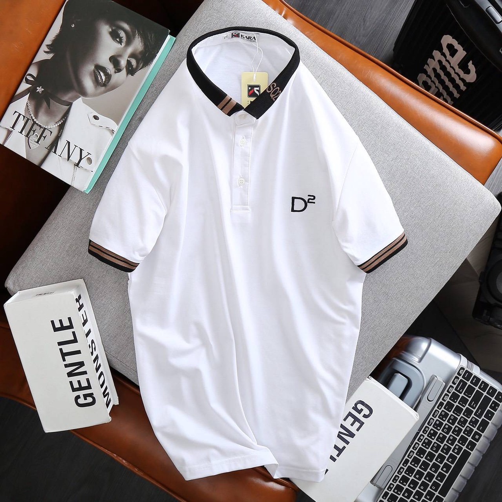 Áo Polo, áo thun nam cao cấp cổ bẻ phối UP SIZE XXL 74kg form ôm dáng chuẩn đẹp chất thun lạnh cotton thoáng mát | BigBuy360 - bigbuy360.vn