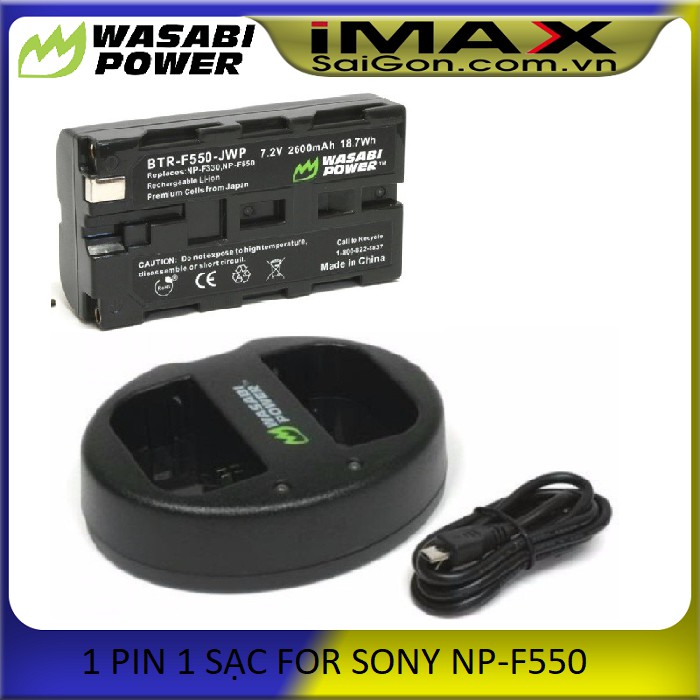 BỘ 1 PIN 1 SẠC WASABI FOR SONY NP-F550