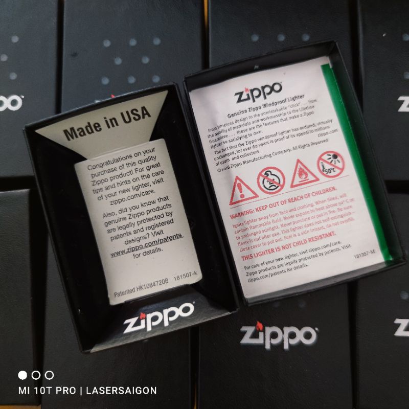 Hộp quà giấy ZIPPO chính hãng