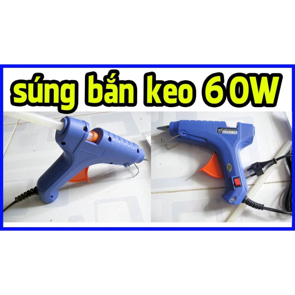 Sỉ Súng bắn keo lớn và keo nến to, súng bắn keo to 60W Tặng Kèm 5 Cây Keo To Sỉ ib