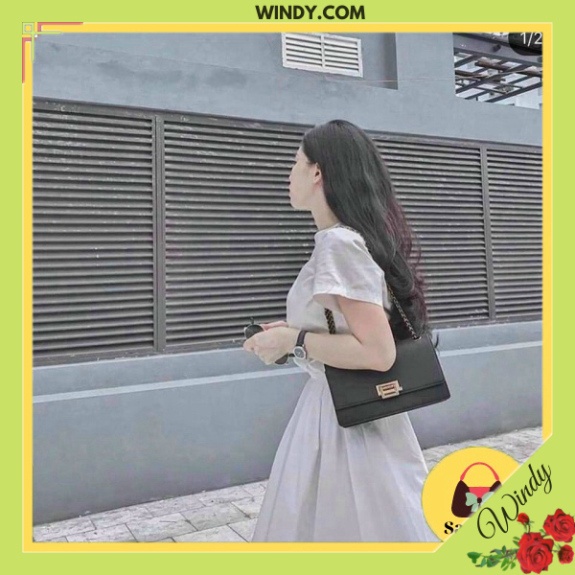 [ friship 50k] Túi cnk dây xích túi xách nữ đeo chéo hộp da mềm phong cách trẻ trung Windy.com