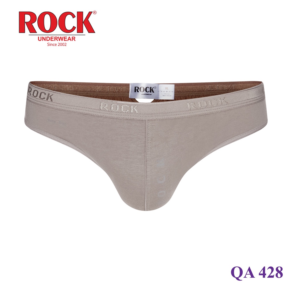 Quần lót nam cao cấp cotton 100% signature ROCK QA428 thấm hút tốt thoáng mát, thun nhỏ không cấn bụng, mạnh mẽ cá tính