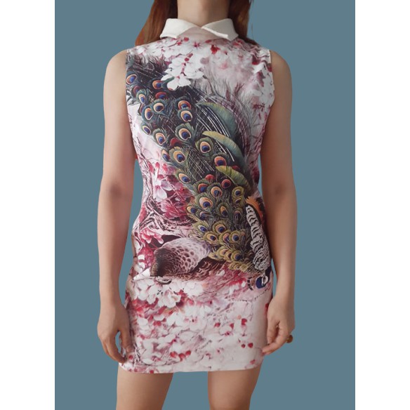 ĐẦM BODY HỌA TIẾT CHIM CÔNG