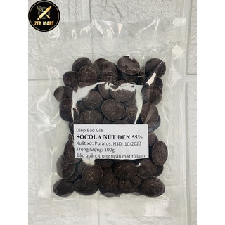 Socola đen Puratos hạt nút 55% 100gr