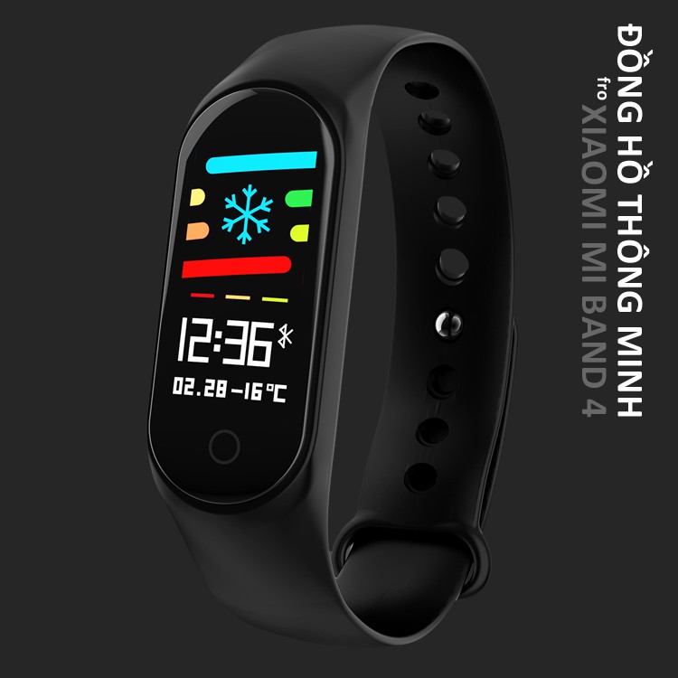 Vòng đeo tay thông minh đo nhịp tim kết nối bluetooth chống Nước theo dõi Sức khỏe bảo hành 12 tháng Xiaomi 4