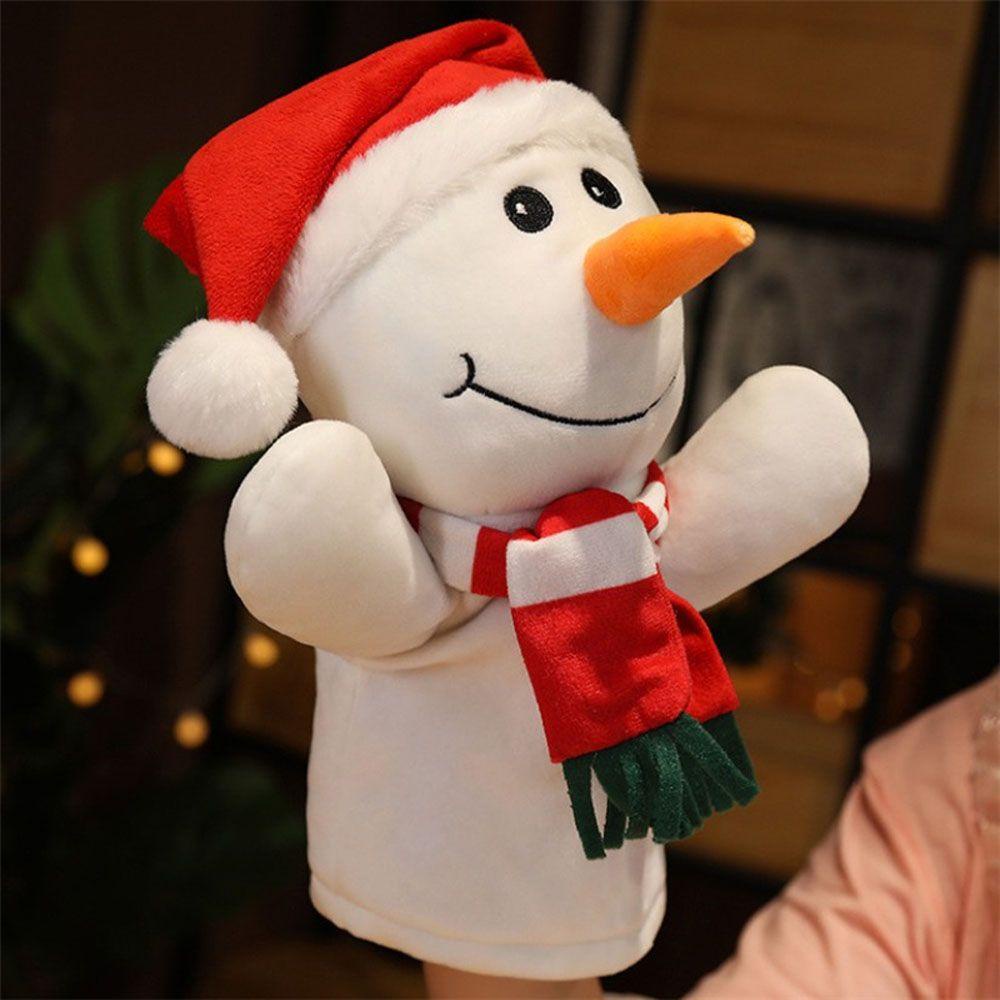 Con Rối Tay Hình Ông Già Noel Tuần Lộc Đồ Chơi Nhồi Bông Dễ Thương Cho Bé