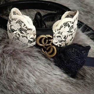 Cài Tóc Ren Phối Nơ 2 Màu Đen Trắng