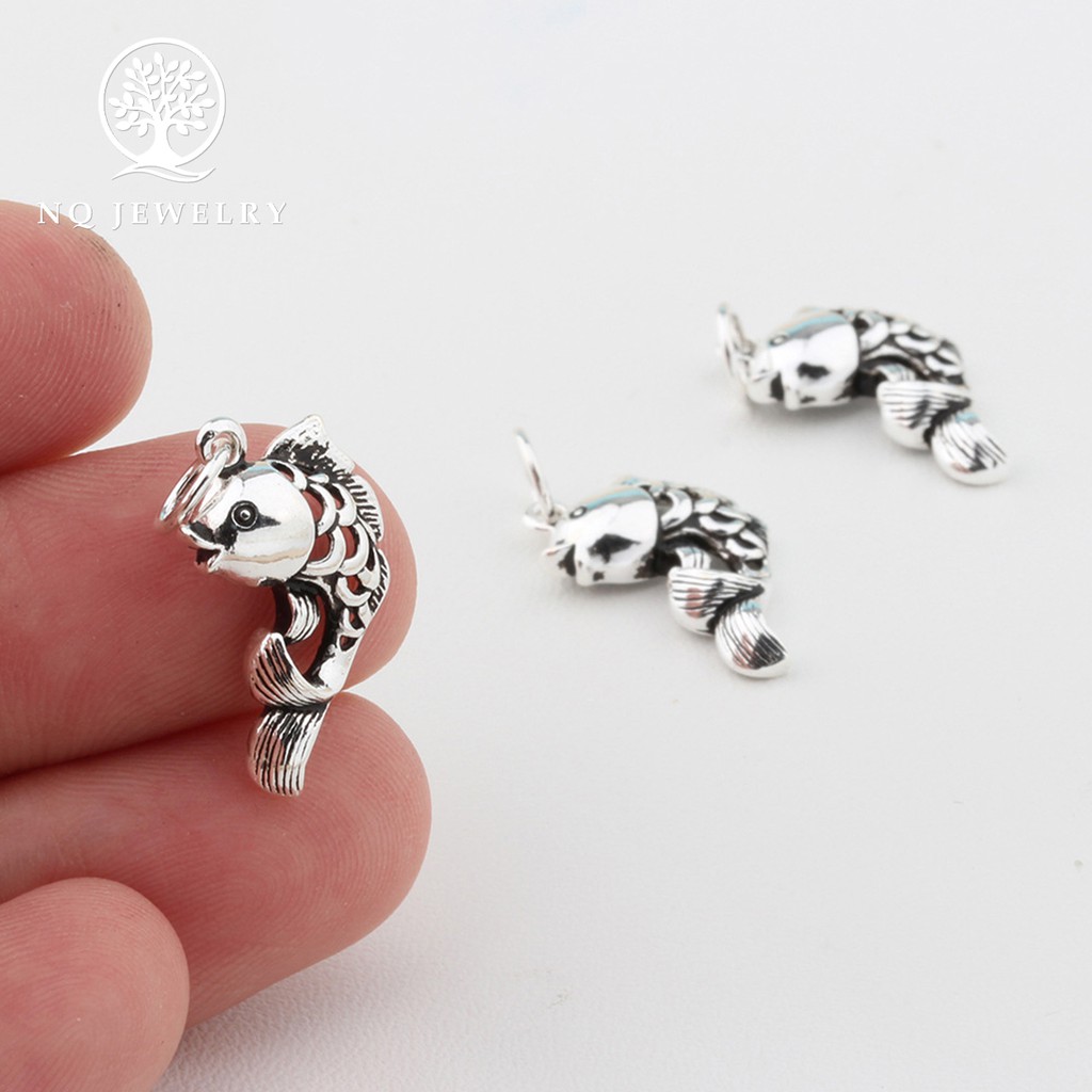 Charm bạc cá chép treo - NQ Jewelry