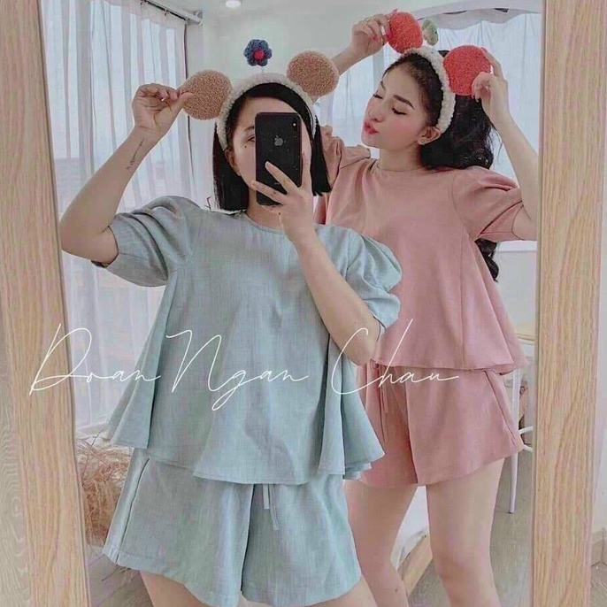 Set bộ đùi đũi cực mát màu xinh cho nàng thoải mái năng động