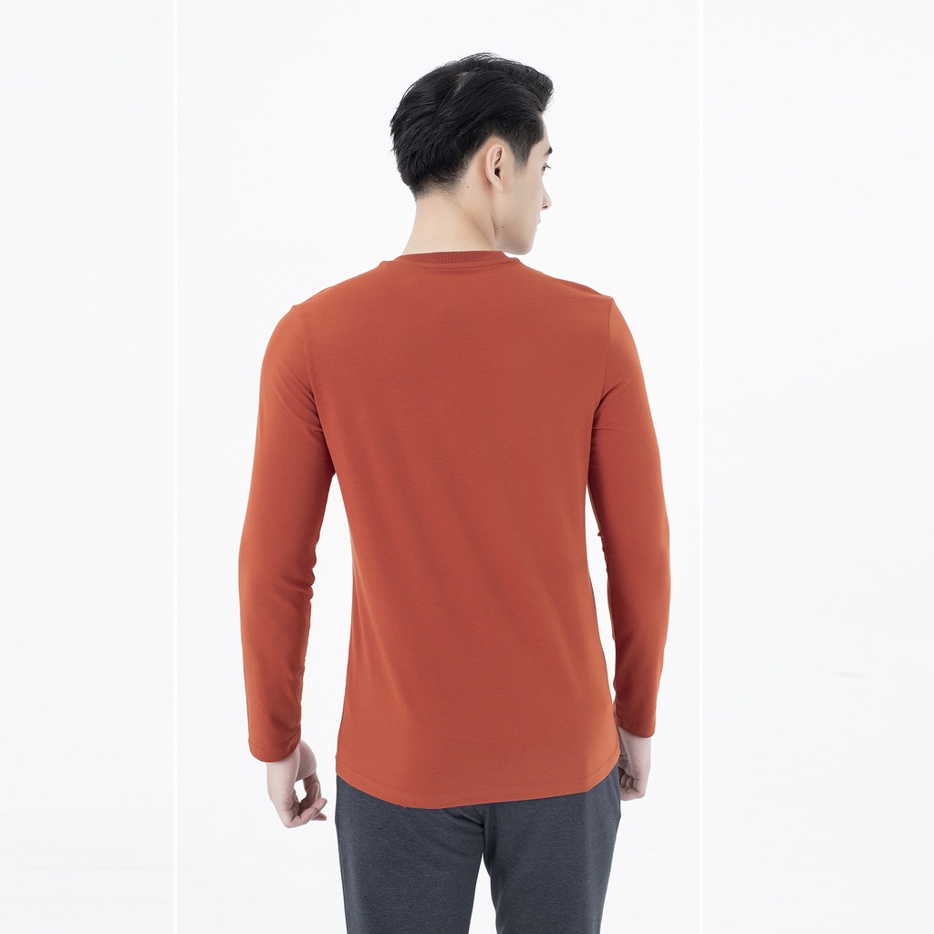 Áo thu đông dài tay nam Aristino cotton mềm in cao su  ALT010W1