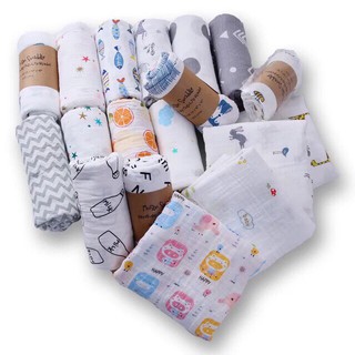 Khăn tắm muslin swaddle sợi tre cho bé