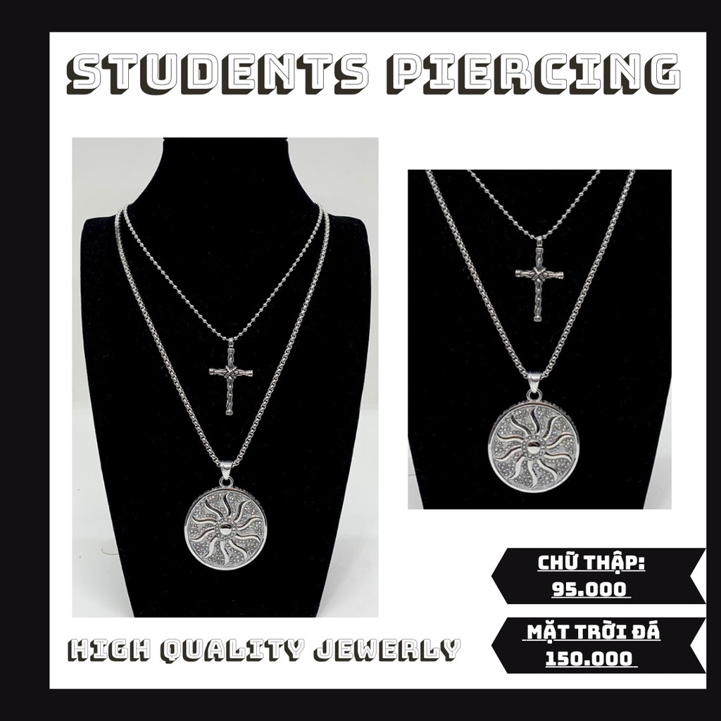 [Rẻ Vô Địch] Bộ Dây Chuyền Phong Cách Unisex Cá Tính - Thép Không Gỉ