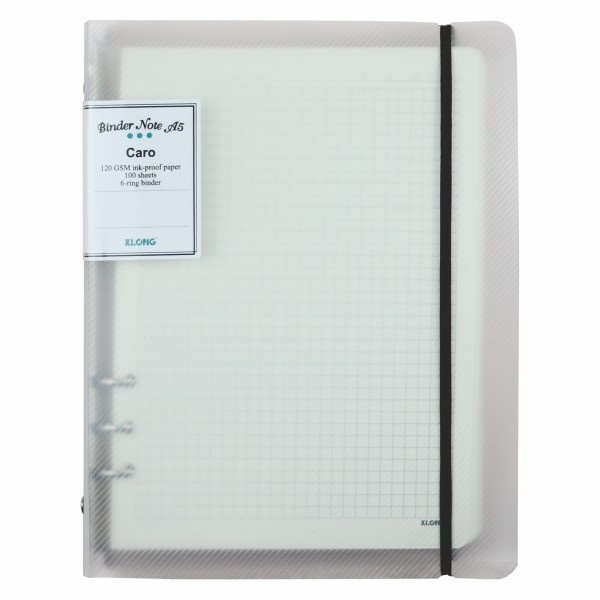 KLONG- Sổ Binder File Caro nhựa kẹp còng A5 - 100 tờ MS: 994