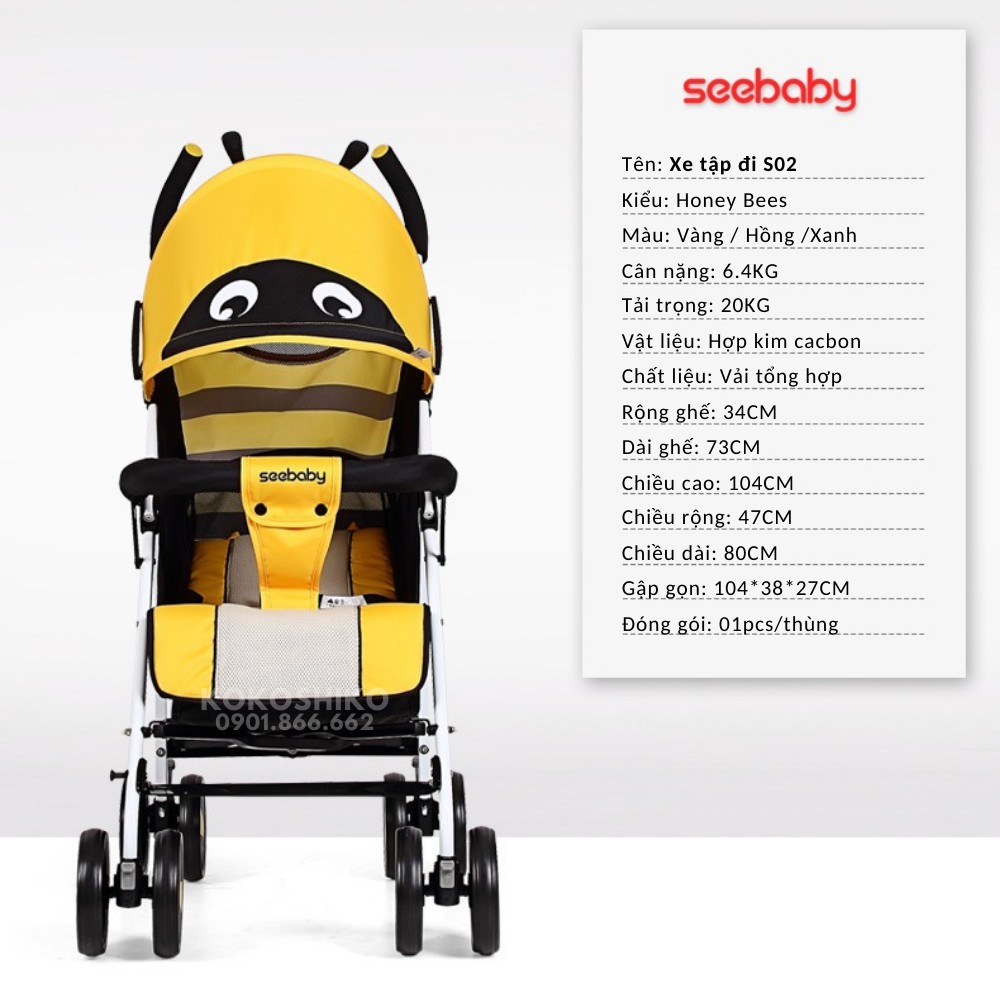 Xe đẩy cho bé Seebaby S02 Bee