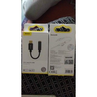 Jack chuyển đổi Type C sang cổng 3.5mm Adapter Baseus L54 ( com Bo Tai nghe Thần Thánh SHE3800)