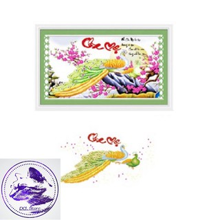 Tranh đính đá công Cha mẹ . Kích thước:90x50cm