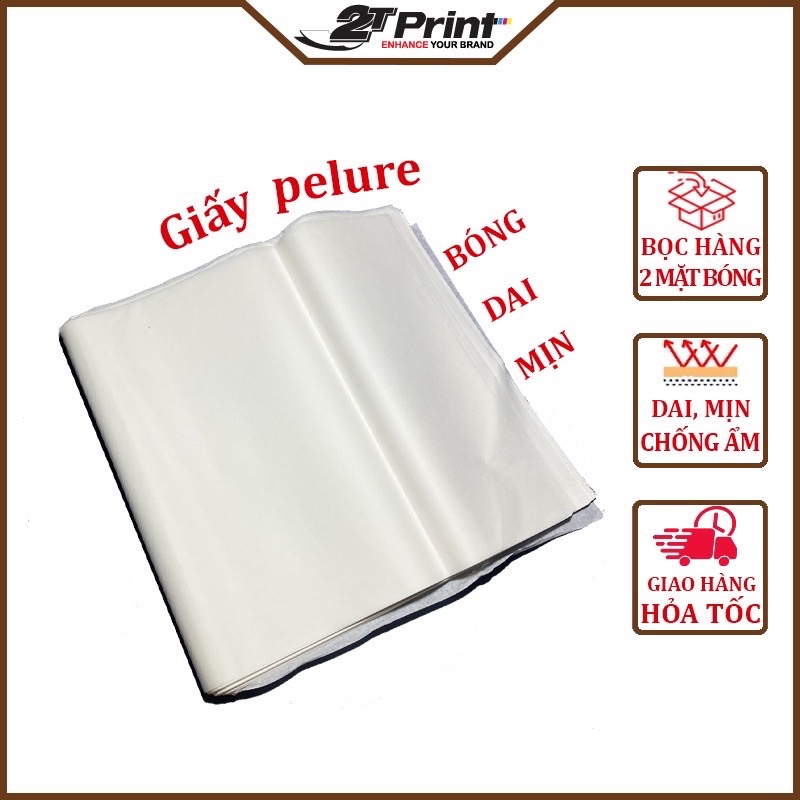 Giấy pelure, giấy nến size 35x75cm bóng, dai, mịn, dùng hút chống ẩm, gói bọc hàng hóa quần áo, giầy dép