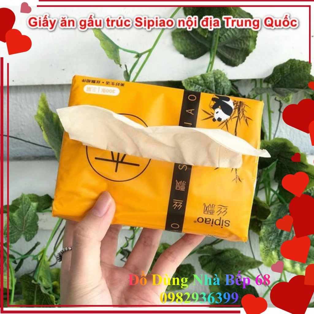 Giấy Ăn Gấu Trúc Sipiao Mềm Mịn Dai💗Loại 1💗Khăn Ăn Nhà Bếp Đa Năng