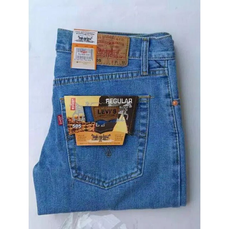 Quần Jean Nam Màu Đen Regular Levis Standard 505