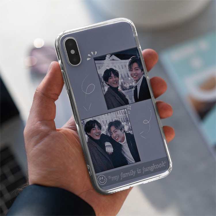 Vỏ điện thoại My family is jungkook cho Iphone 6 7 8 Plus 11 12 13 Pro Max X Xr BLUGDR0096