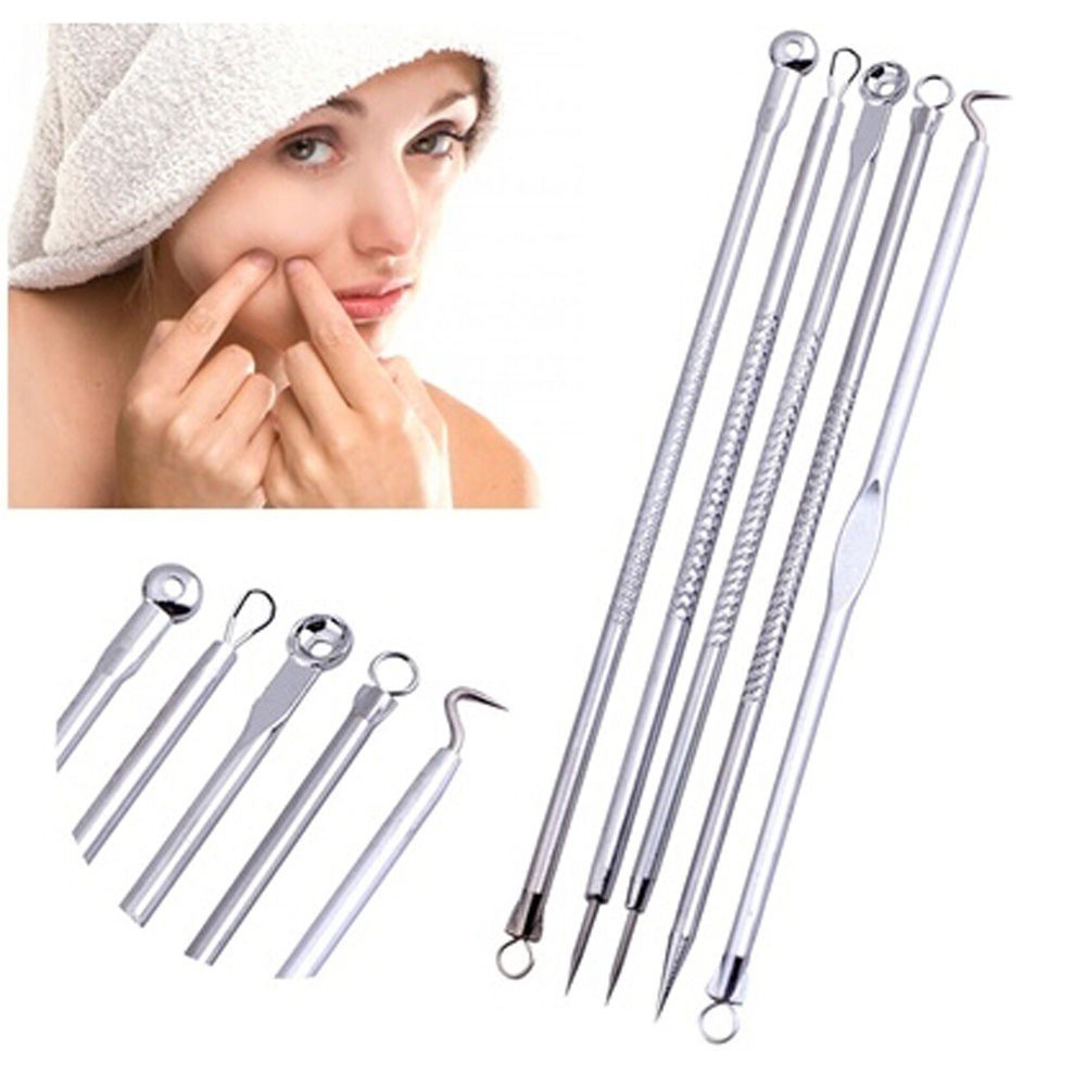 Bộ 4 dụng cụ nặn mụn đầu đen bằng thép không gỉ