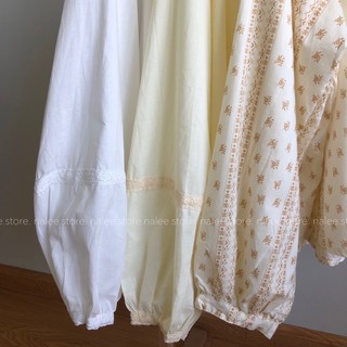 Áo boho cổ nơ tay bồng