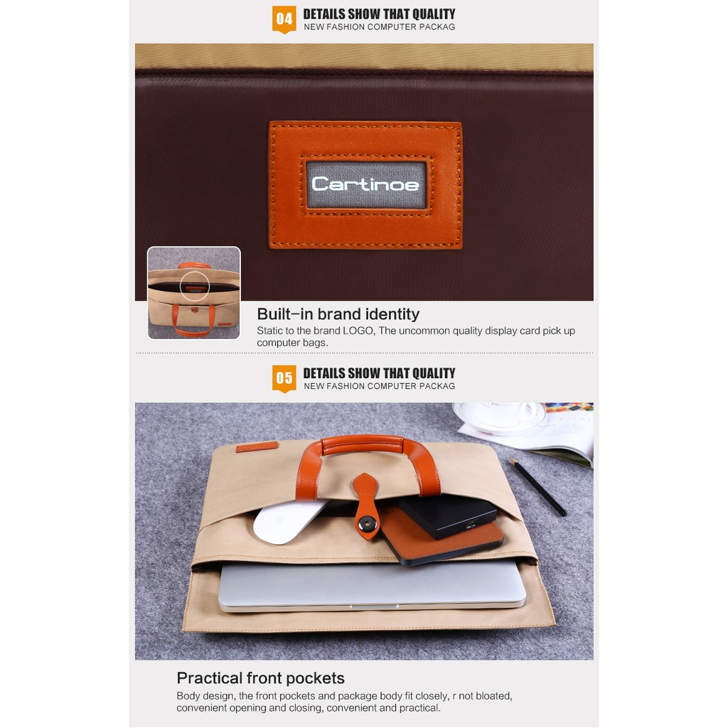 Túi xách laptop Cartinoe Outstanding xám | BigBuy360 - bigbuy360.vn