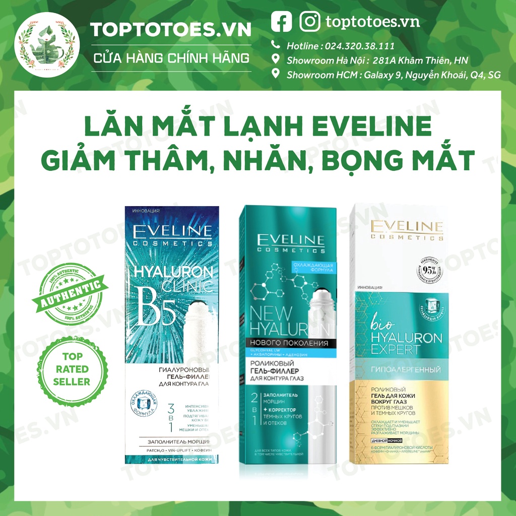 Lăn mắt lạnh Eveline giảm thâm, bọng, nhăn da mắt