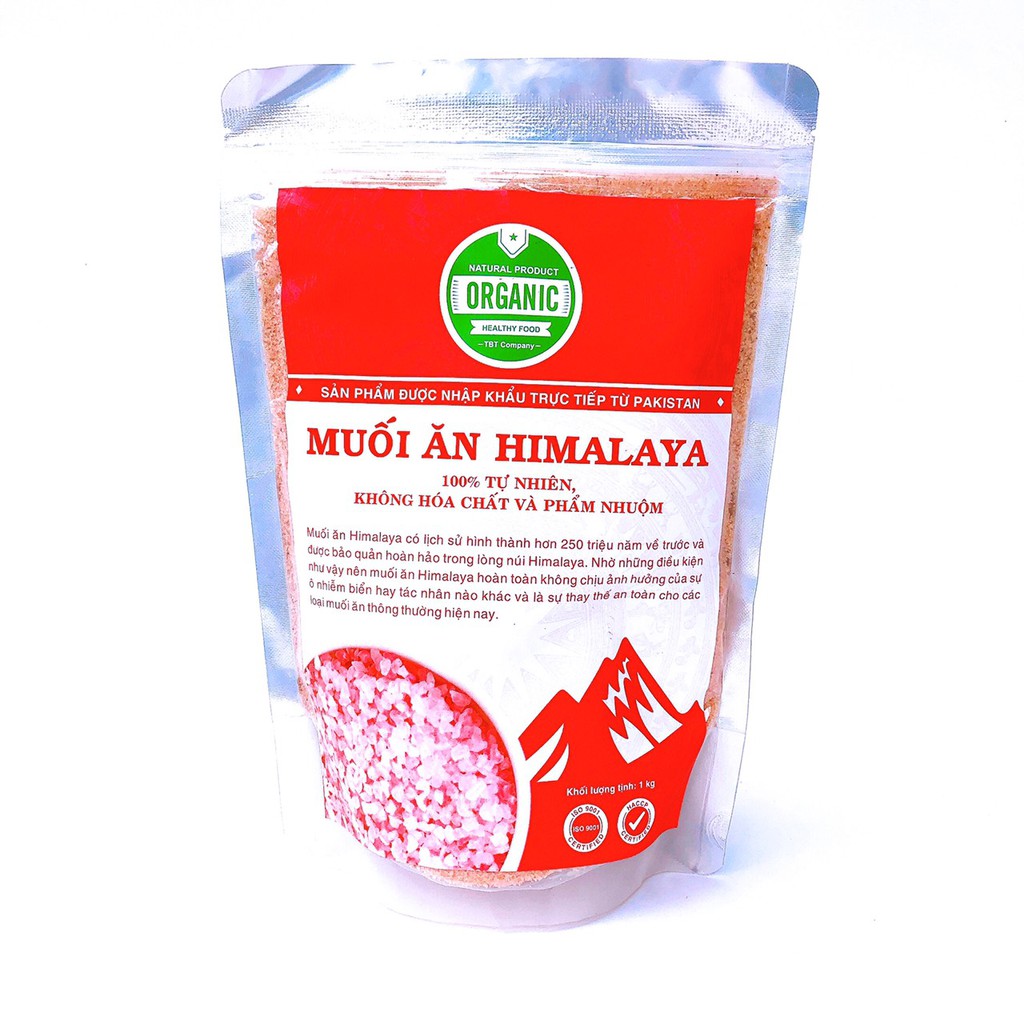 [Muối hồng Himalaya], Hạt nhuyễn - túi 1kg - tôm vàng