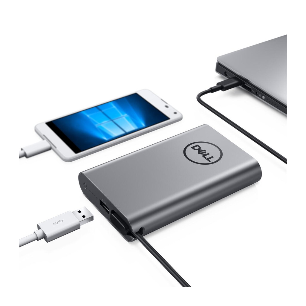 Sạc laptop Dell kèm pin dự phòng 12,800mAh