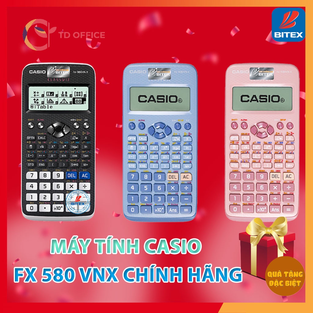 Máy Tính Casio FX 580VNX Chính Hãng Nhập Khẩu Thái Lan Bảo Hành QR CODE 521 Tính Năng, Máy Tính Cầm Tay TDS