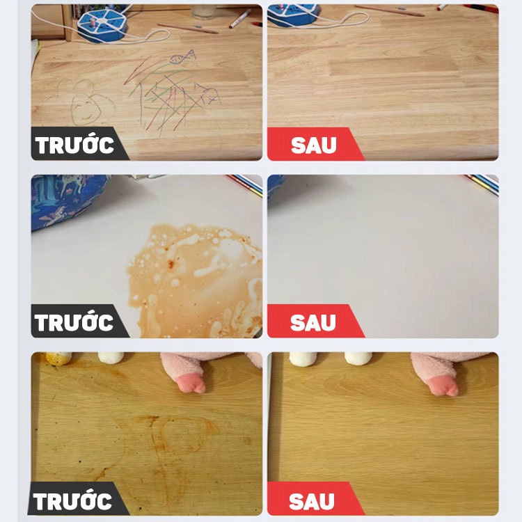 Dung Dịch Vệ Sinh Tẩy Sạch Vết Bẩn Bề Mặt Gỗ Trên Bàn Làm Việc, Bàn Học 500ML MARRYSTORE