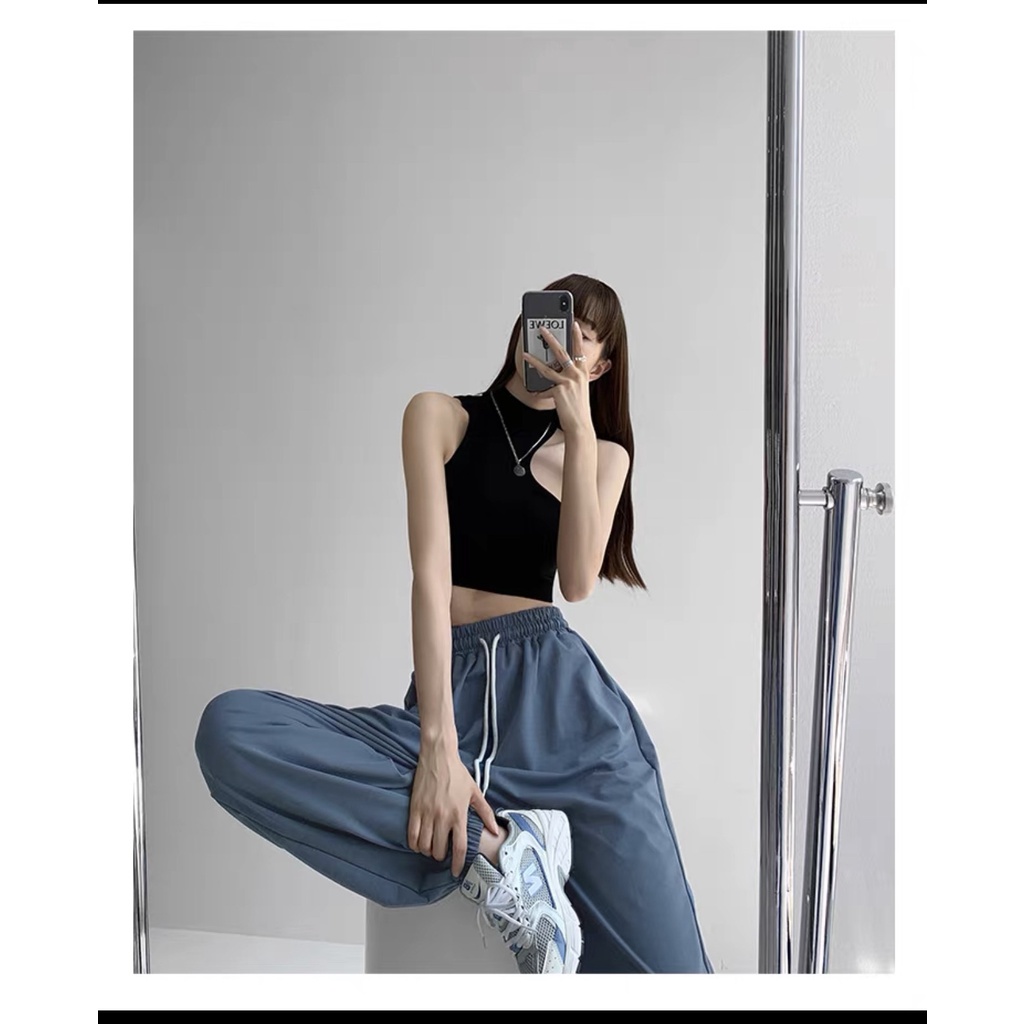 Áo ba lỗ nữ croptop cổ lọ PINKSTORE29 phong cách đường phố cá tính A5243