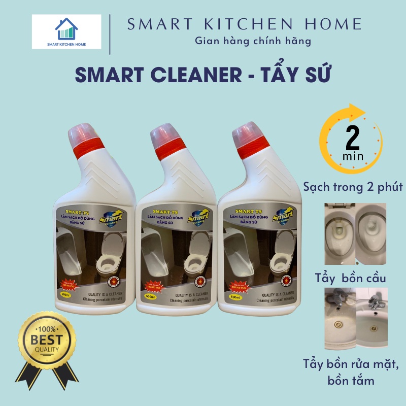 SMART TS CHAI 500ML (Làm sạch đồ dùng bằng sứ) - Smart Kitchen Home