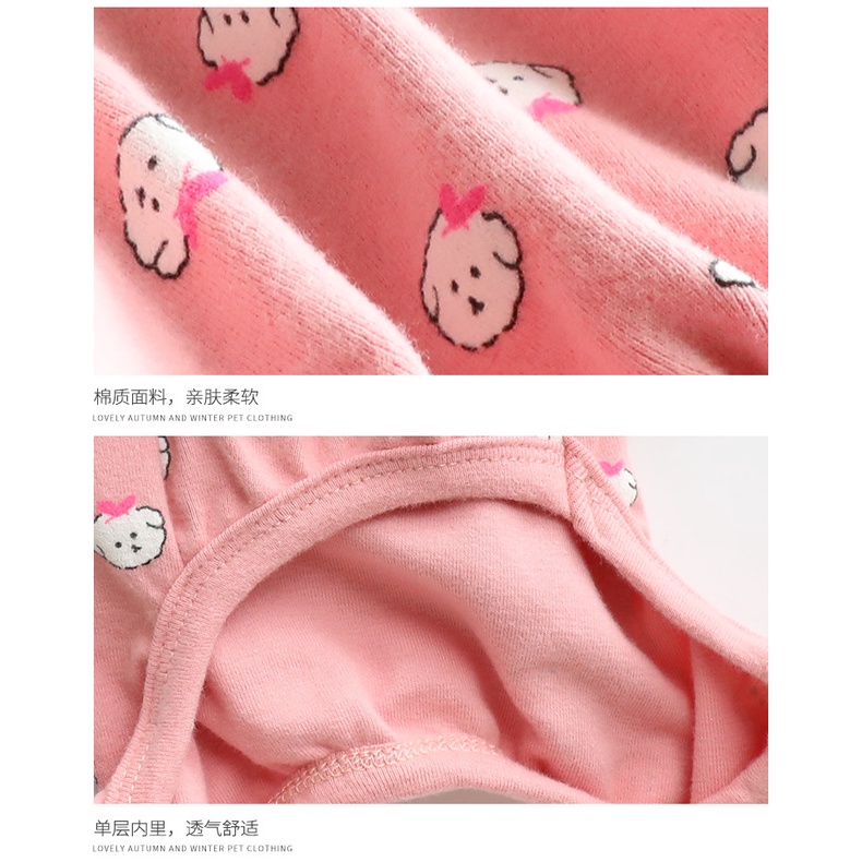 Bộ jum thun CAMQUYTSTORE in họa tiết cún bichon cho thú cưng