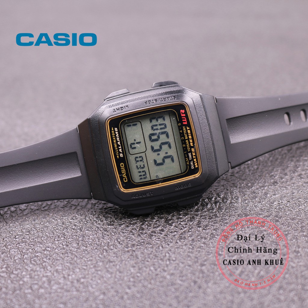 Đồng hồ nam Casio F-201WA-9ADF dây nhựa