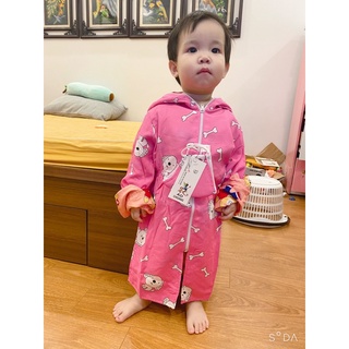 Áo khoác, áo choàng chống nắng dáng dài toàn thân cho bé vải lanh 2 lớp mềm mát cho mùa hè có size đại