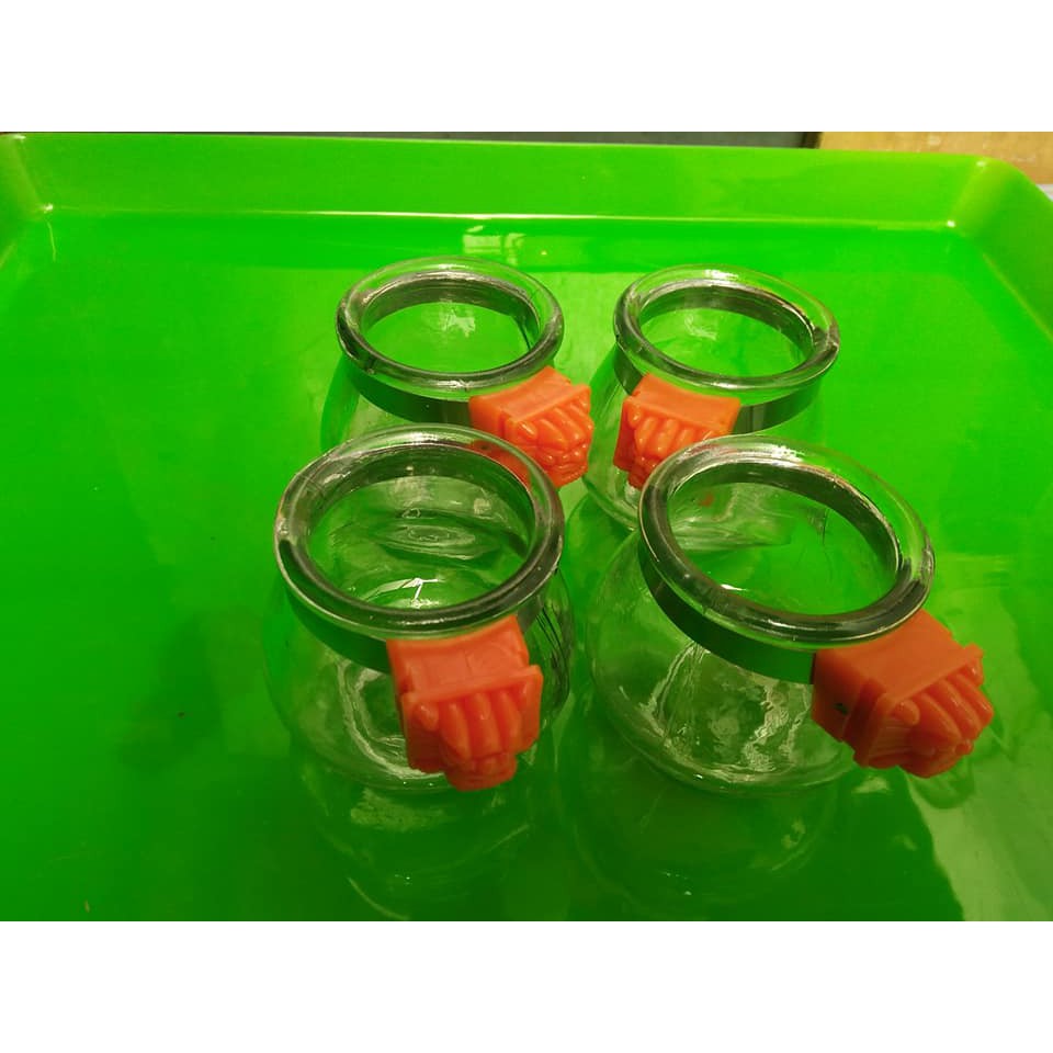 Combo 4 Cóng ăn thủy tinh dành cho tất cả các loại chim