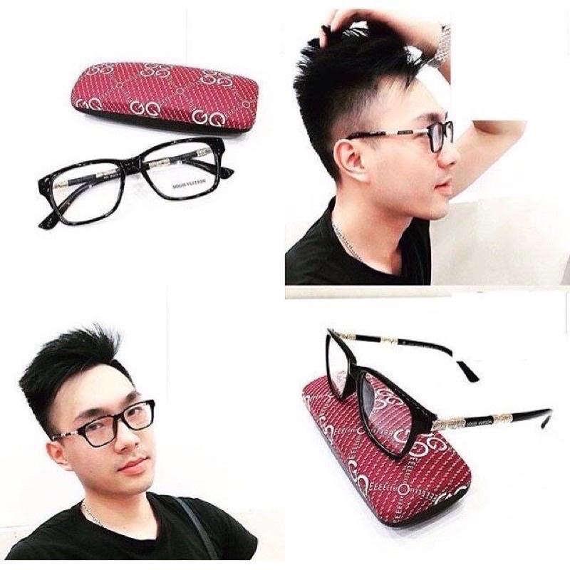 Gọng Kính Cận LV charm vàng Thời Trang Nam Nữ Dáng Mắt Vuông