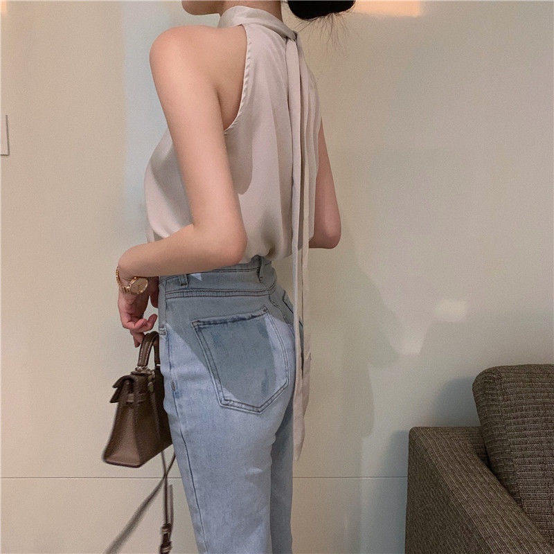 Áo Voan Hai Dây Trễ Vai Phong Cách Quyến Rũ Dành Cho Nữ